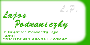 lajos podmaniczky business card
